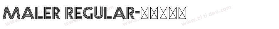 Maler Regular字体转换